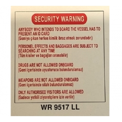 SECURITY WARNING 400X400MM