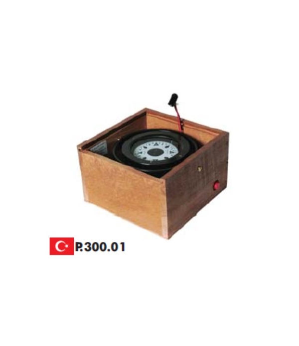 Lifeboat Compass 3' Wooden Box