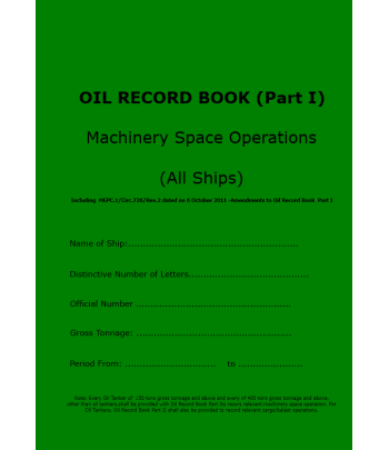 OIL RECORD BOOK (PART 1)