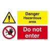 DANGER HAZARDOUS AREA HJ 20*30