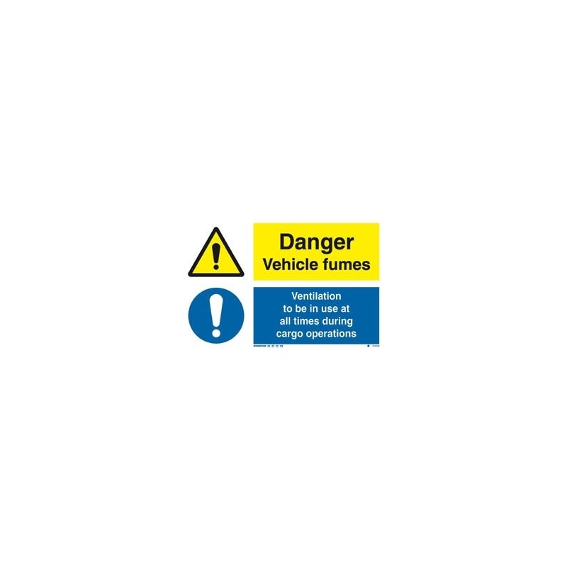 DANGER VEHICLE FUMES HJ 20*30