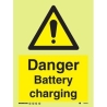 DANGER BATTERY CHARGING HG 20*15