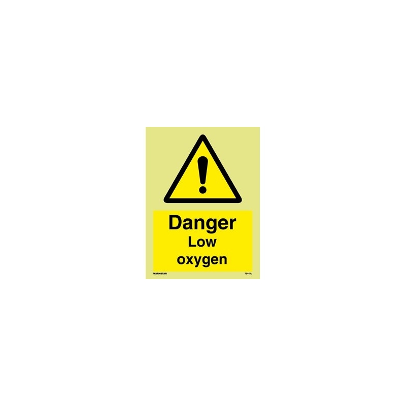 DANGER LOW OXYGEN LEVEL HG 20*15