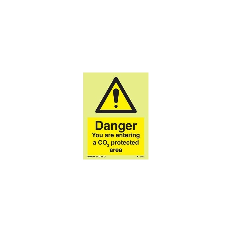 DANGER YOU ARE ENTERING A CO2 PROTECTED AREA  HG 20*15