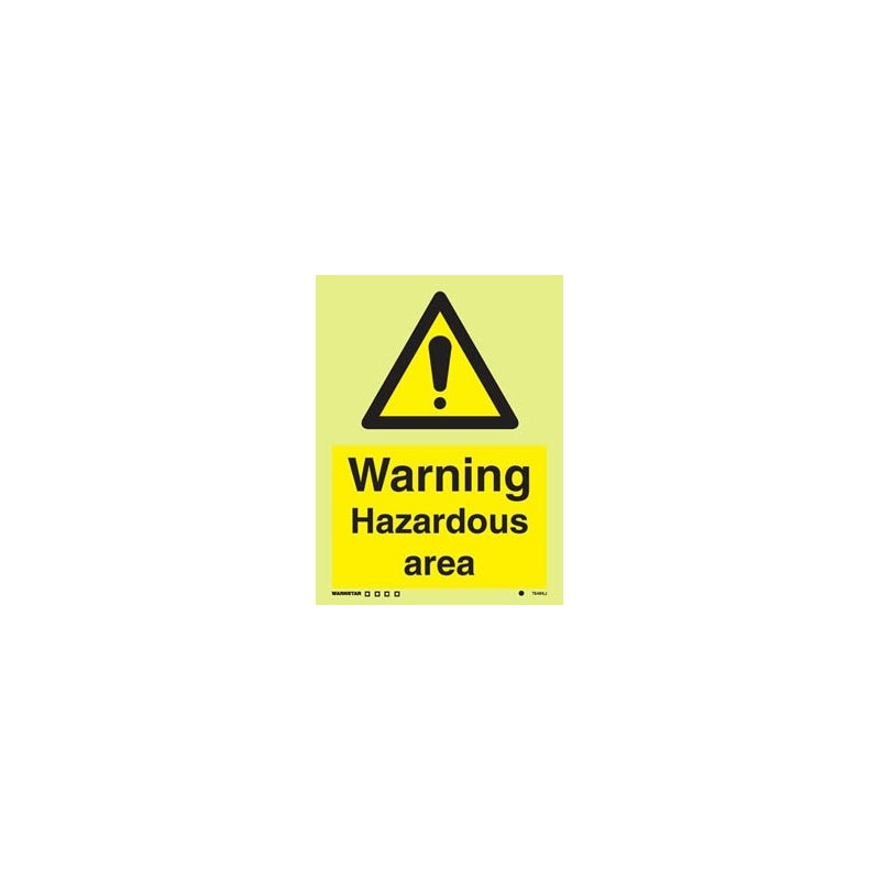 WARNING HAZARDOUS AREA HG 20*15