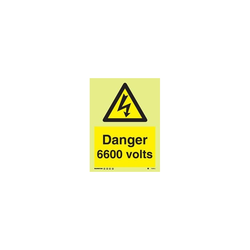 DANGER 6600 VOLTS HG 20*15