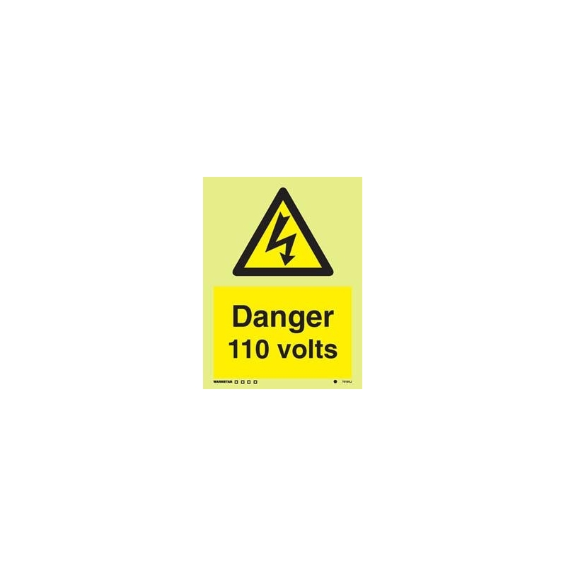 DANGER 110 VOLTS HG 20*15