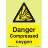 DANGER COMPRESSED OXYGEN HG 20*15