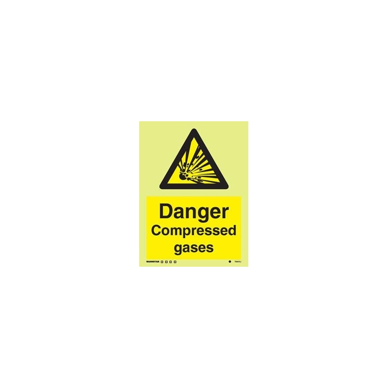 DANGER COMPRESSES GASES HG 20*15