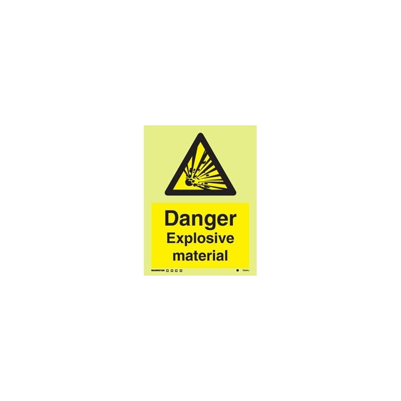 DANGER EXPLOSIVE MATERIAL HG 20*15