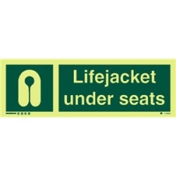 LIFEJACKETS UNDER SEATS IG...