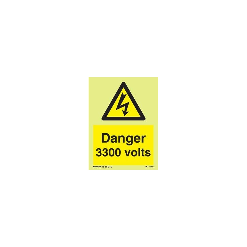 DANGER 3300 VOLTS HG 20*15