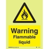 DANGER FLAMMABLE LIQUID HG 20*15