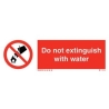 DO NOT EXTINGUISH WITH WATER EJ 10*30