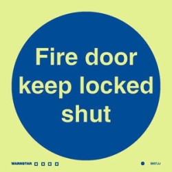 FIRE DOOR KEEP LOCKED SHUT...