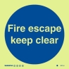 FIRE ESCAPE KEEP CLEAR GG 15*15