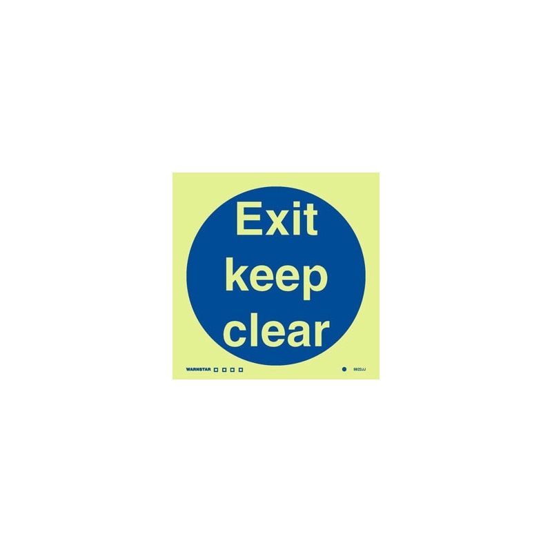 EXIT KEEP CLEAR GG 15*15