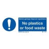 NO PLASTİC OR FOOD WASTE EJ 10*30