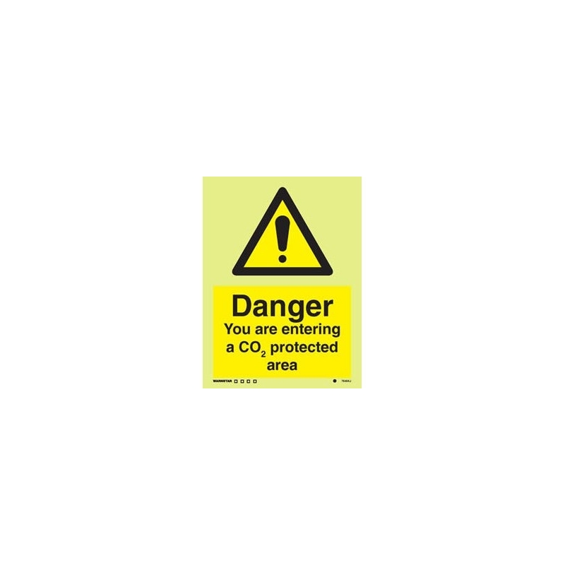 DANGER YOU ARE ENTERING A CO2 PROTECTED AREA HG 20*15