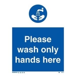 PLEASE WASH ONLY HANDS HERE...