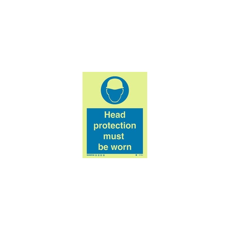 HEAD PROTECTION MUST BE WORN HG 20*15