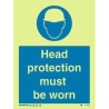 HEAD PROTECTION MUST BE WORN HG 20*15