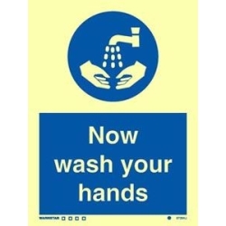 NOW WASH YOUR HANDS HG 20*15